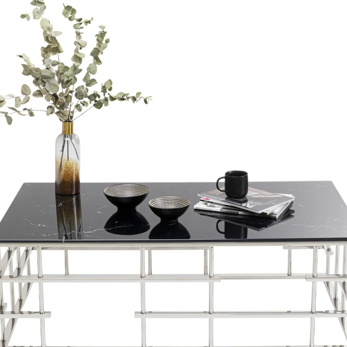 Table Basse Rome Argente 130X70Cm