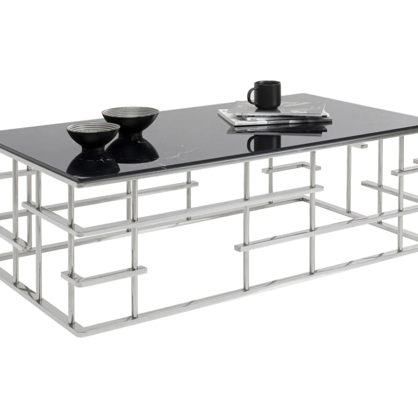 Table Basse Rome Argente 130X70Cm