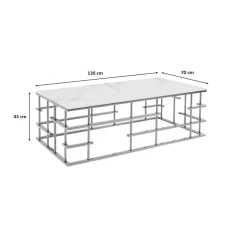 Table Basse Rome Dore 130X70Cm