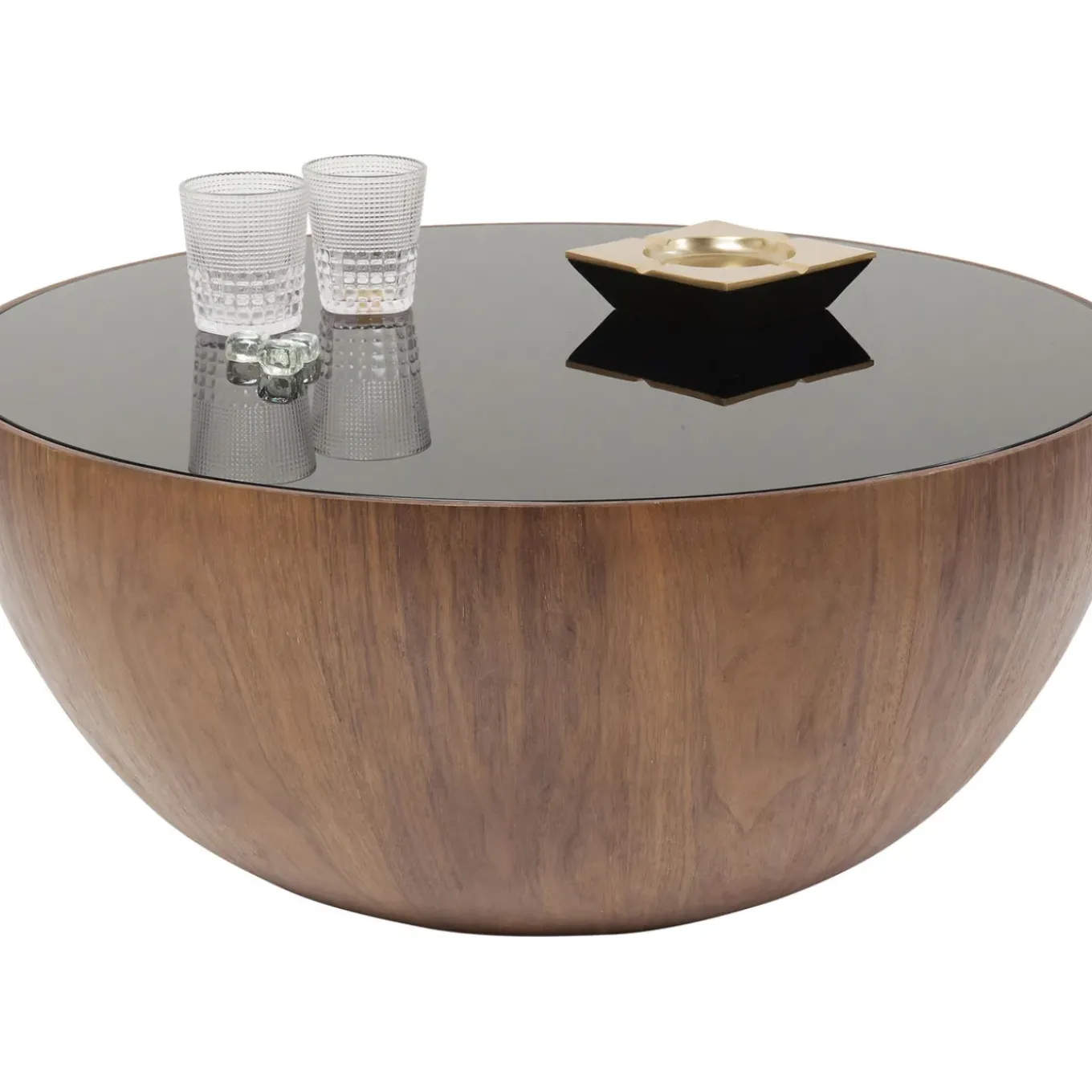 Table Basse Tear Drops Noyer O80Cm