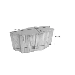 Table Basse Tree Stump Noir 119X68Cm