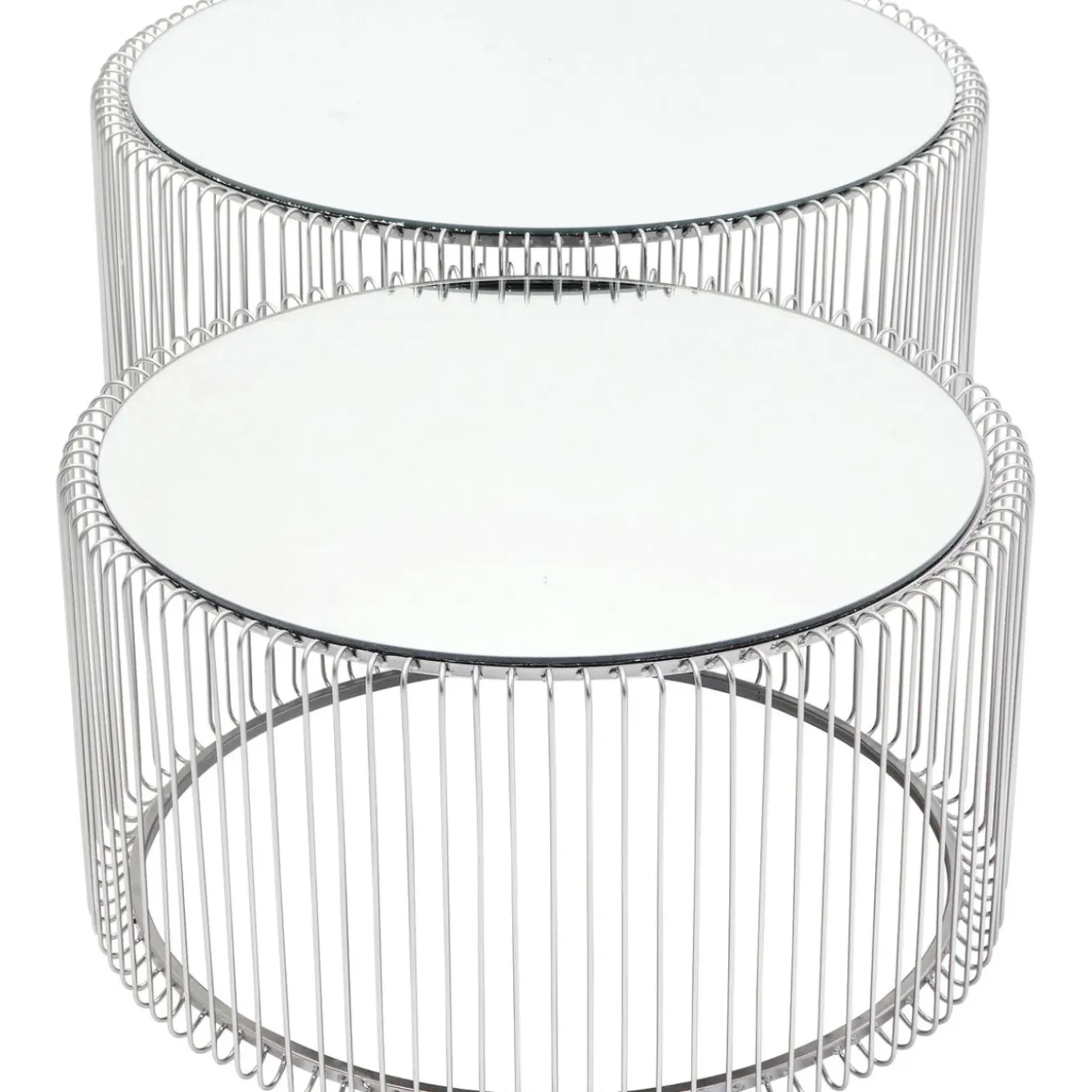 Table Basse Wire Argente (2/Set)