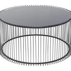 Table Basse Wire Uno Noir O80Cm