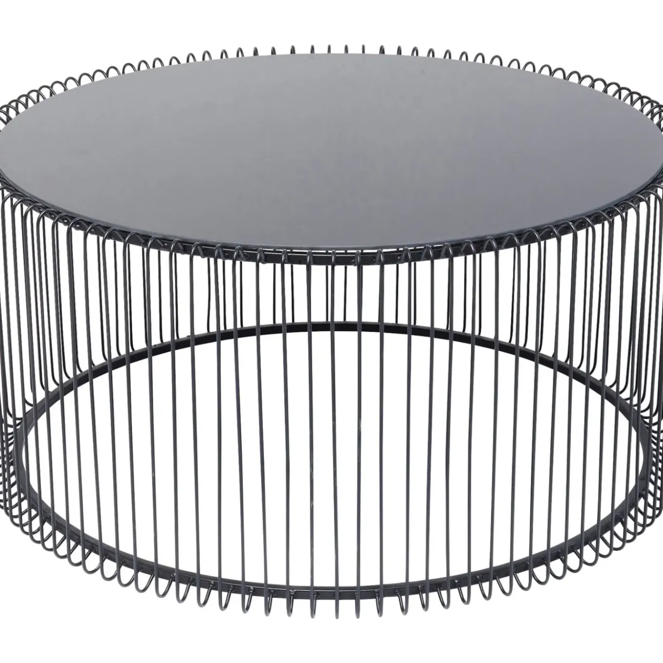 Table Basse Wire Uno Noir O80Cm