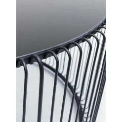 Table Basse Wire Uno Noir O80Cm