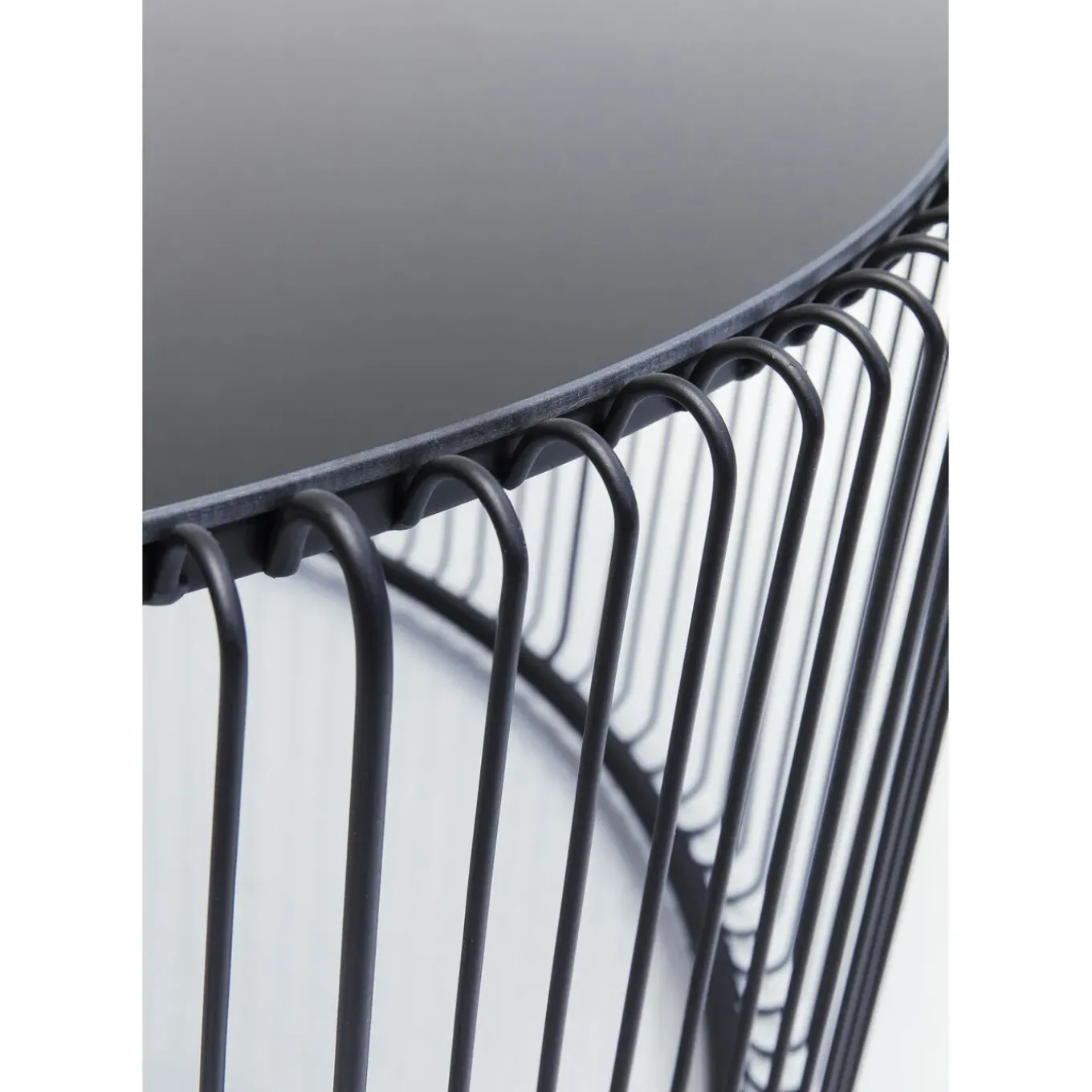 Table Basse Wire Uno Noir O80Cm