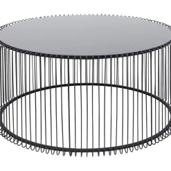Table Basse Wire Uno Noir O80Cm