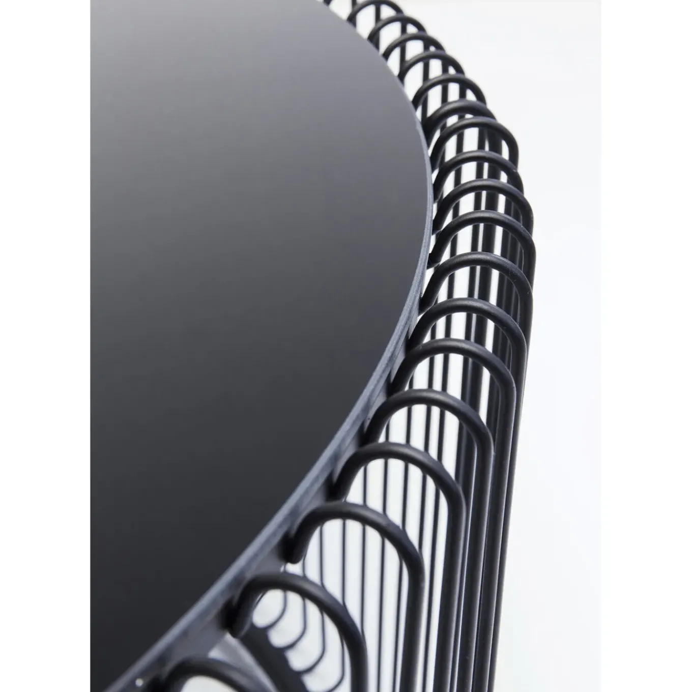 Table Basse Wire Uno Noir O80Cm