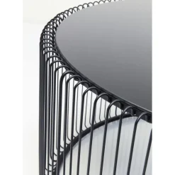 Table Basse Wire Uno Noir O80Cm