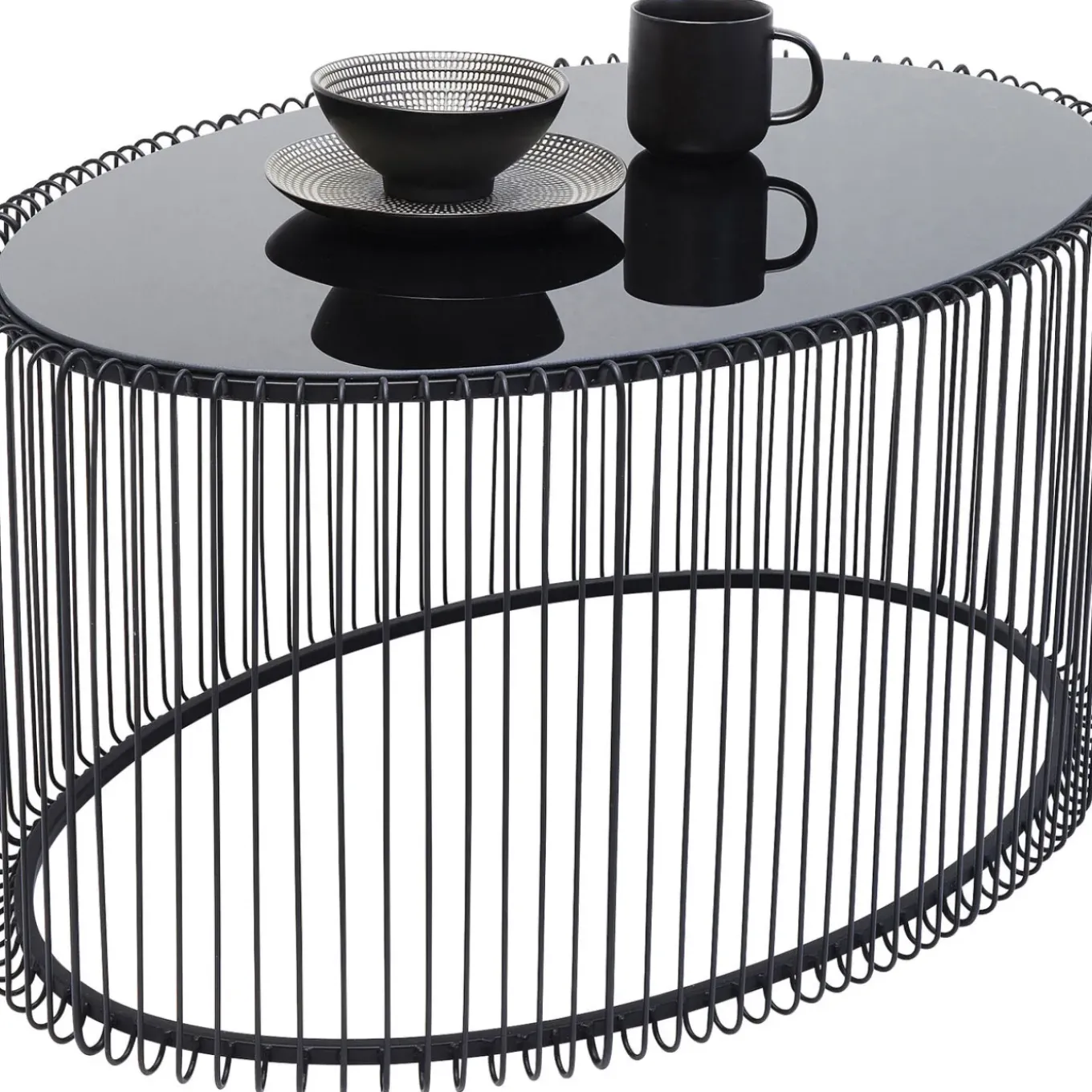 Table Basse Wire Uno Noir 60X90Cm
