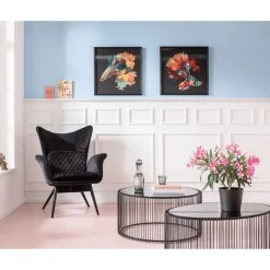 Table Basse Wire Uno Noir 60X90Cm
