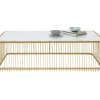 Table Basse Wire Verre Marbre Blanc 145X70Cm