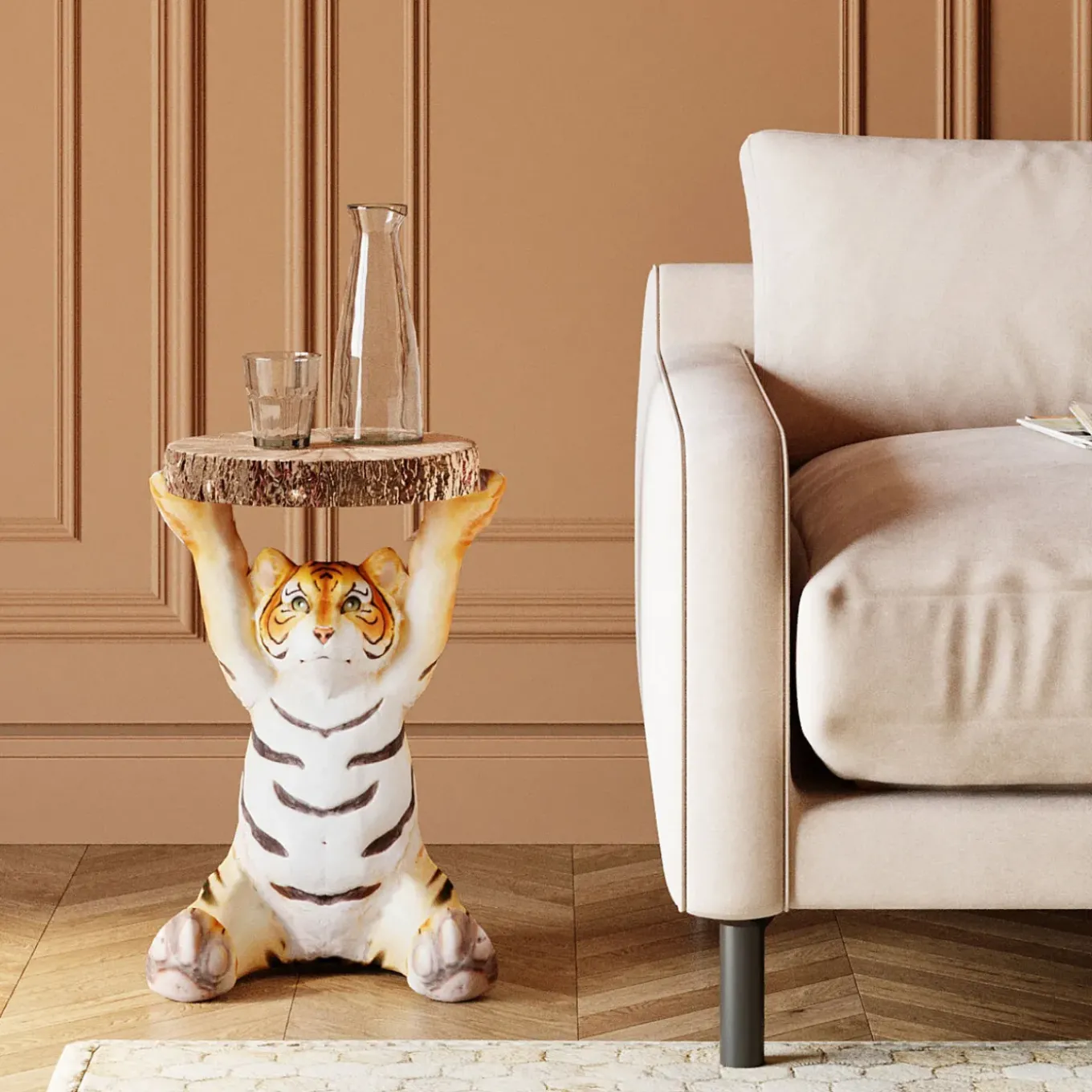 Table D Appoint Animal Tigre O35Cm