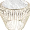 Table D Appoint Beam Marbre Gris-Laiton O43Cm