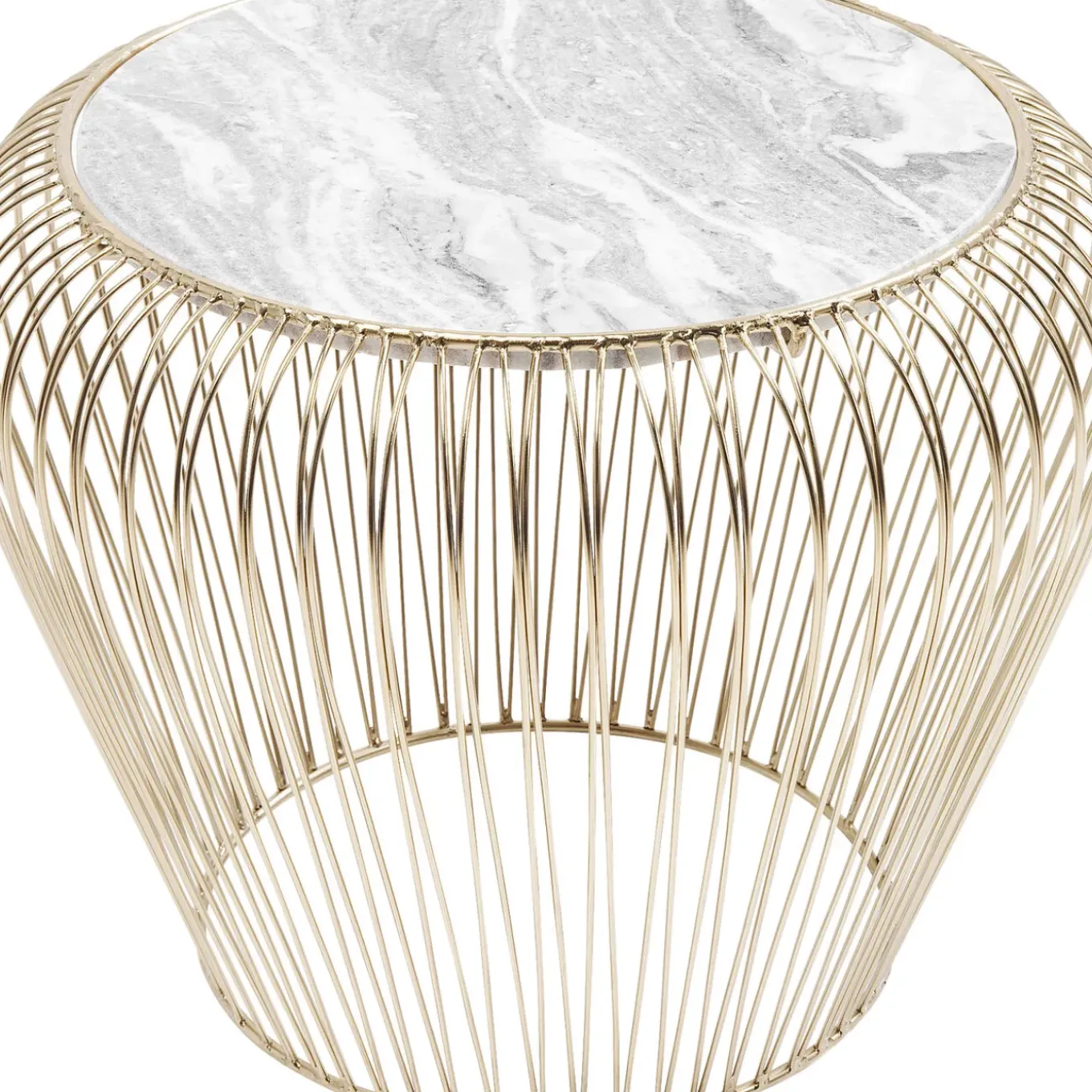 Table D Appoint Beam Marbre Gris-Laiton O43Cm