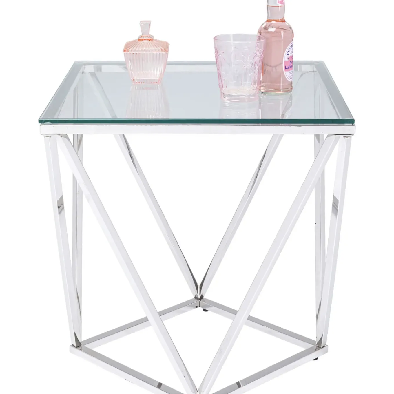 Table D Appoint Cristallo Argente 50X50Cm
