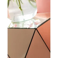 Table D Appoint Luxury Triangle Champagne 32X32Cm
