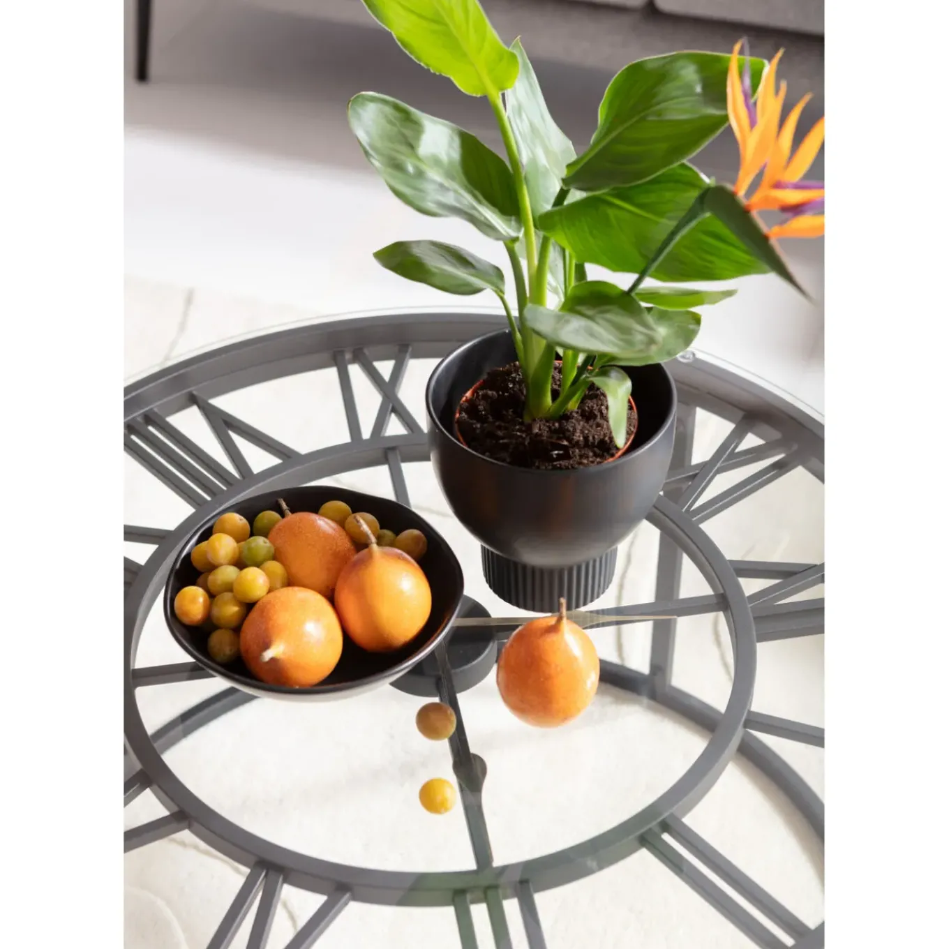 Table D Appoint Roman Noir O76Cm