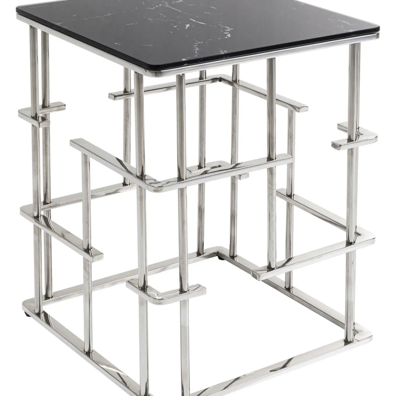 Table D Appoint Rome Argente 40X40Cm