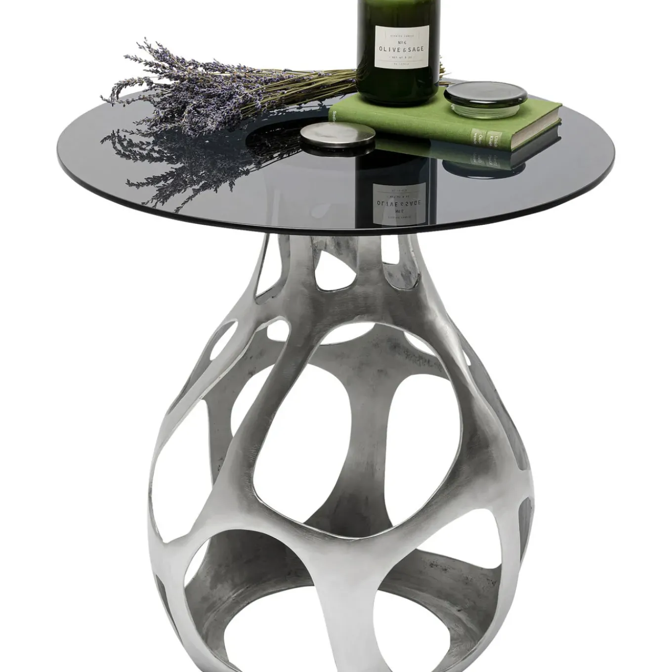 Table D Appoint Volcano Argente O60Cm