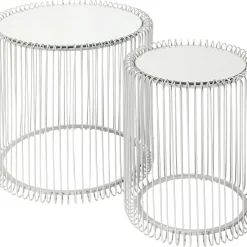 Table D Appoint Wire Argente (2/Set)