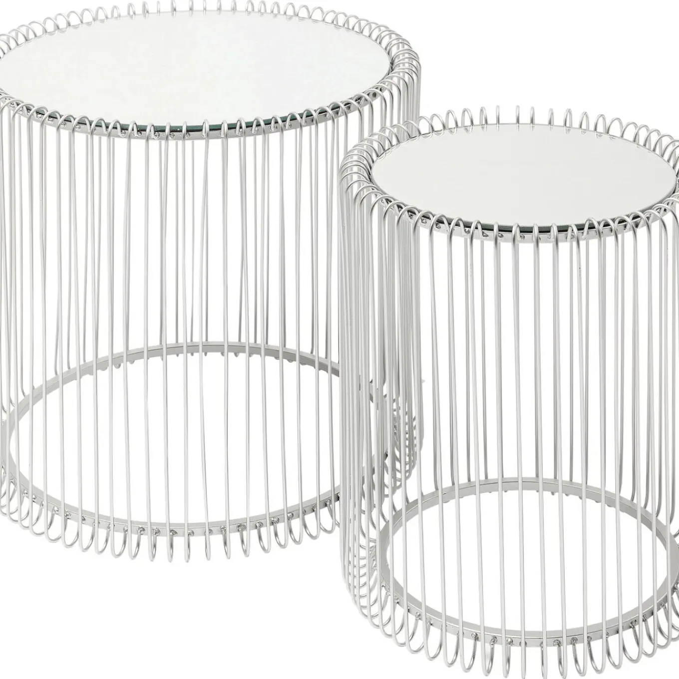 Table D Appoint Wire Argente (2/Set)