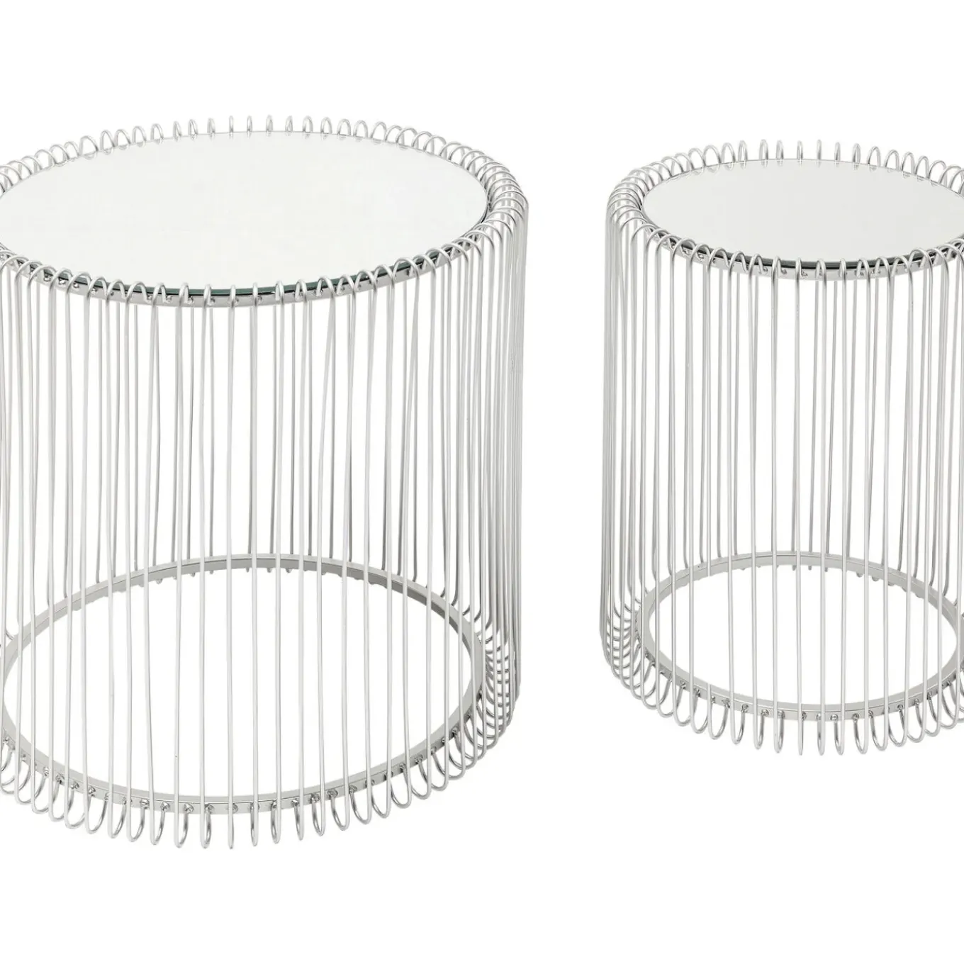 Table D Appoint Wire Argente (2/Set)