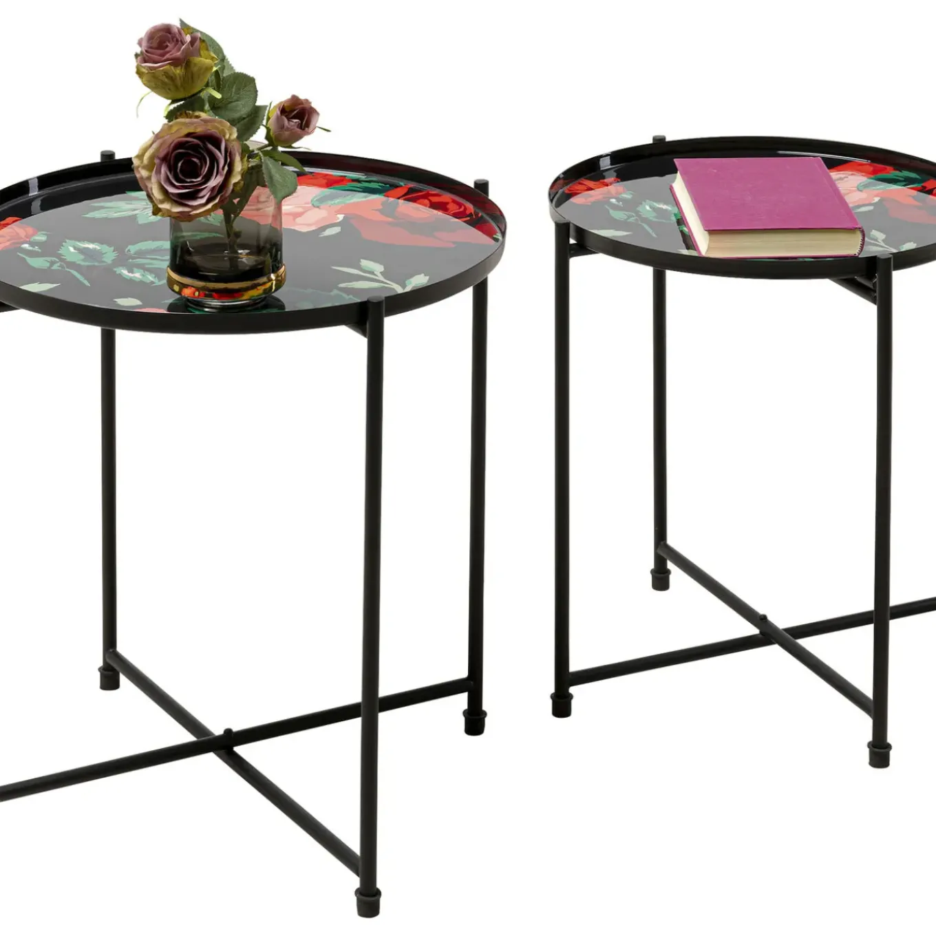 Table D Apppoint Flowers Garden Rond (2/Set)