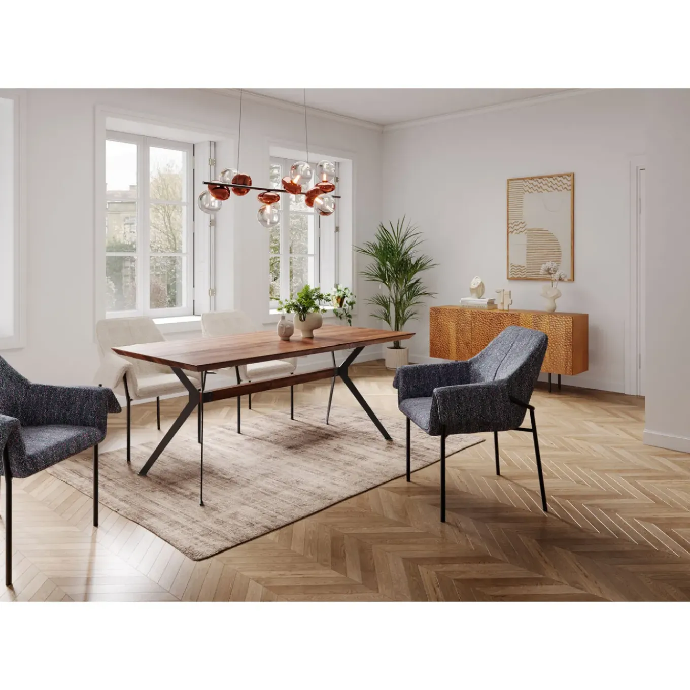 Table Downtown Noyer 180X90Cm