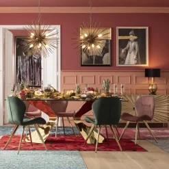 Table Gloria Gold 200X100Cm