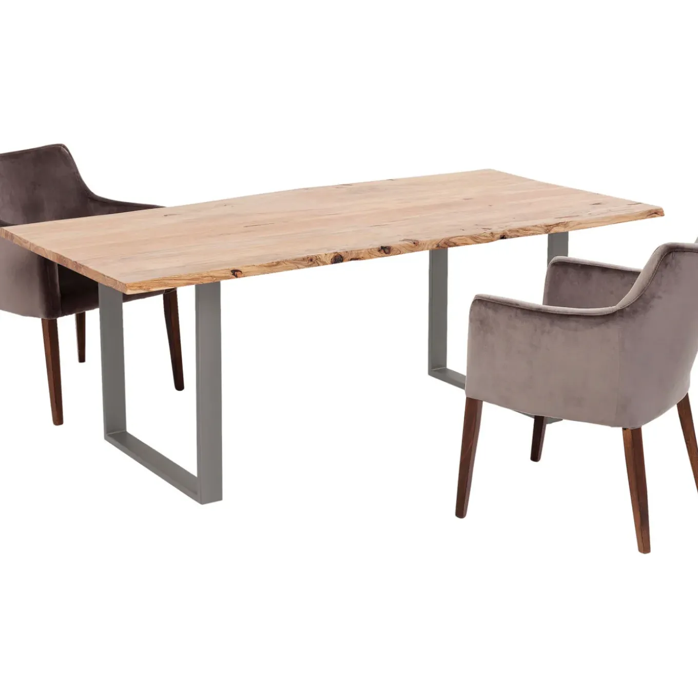 Table Harmony Acier Brut 180X90Cm