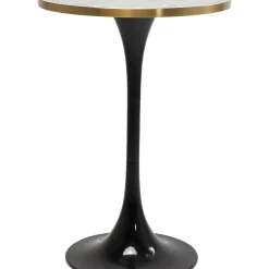 Table Haute San Remo Noir Rond 100X70Cmo