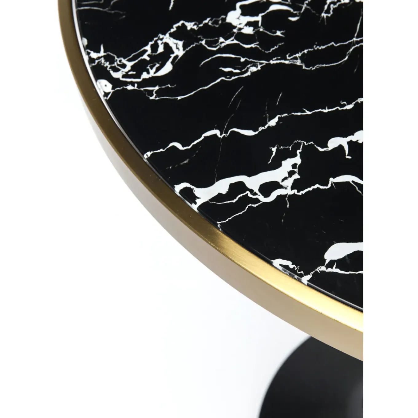 Table Haute San Remo Noir Rond 100X70Cmo
