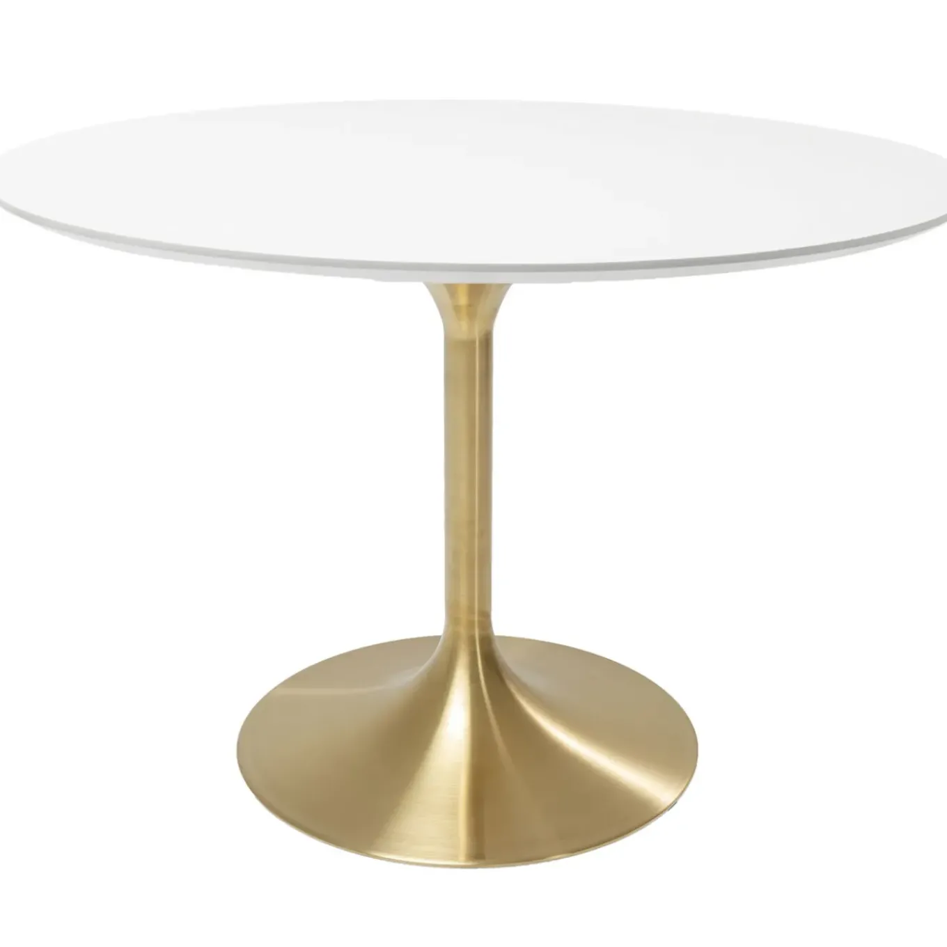 Table Invitation Blanc-Laiton O120Cm