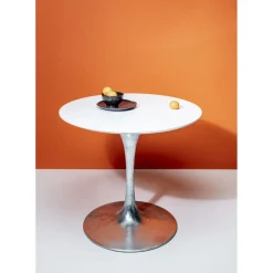 Table Invitation Set Blanc Zinc O90Cm