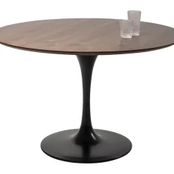 Table Invitation Set Noyer Noir O120Cm
