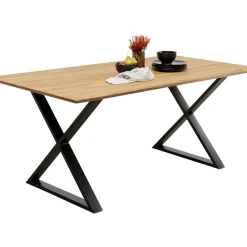 Table Jackie Chene Cross Noir 180X90Cm