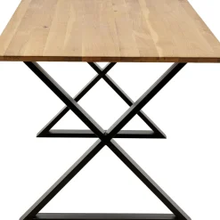 Table Jackie Chene Cross Noir 180X90Cm