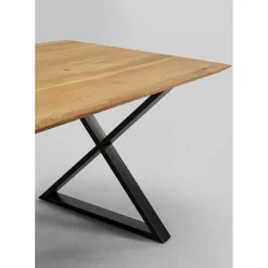 Table Jackie Chene Cross Noir 180X90Cm