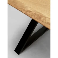 Table Jackie Chene Cross Noir 180X90Cm