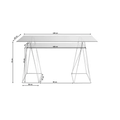 Table Polar Chrome 8 Mm (Verre Trempe)