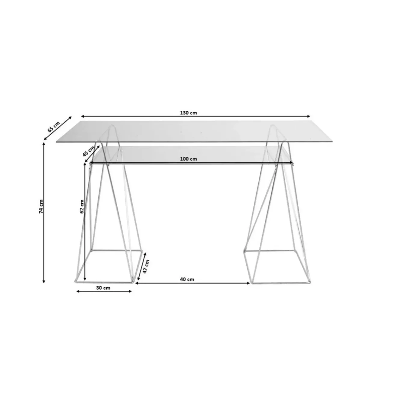 Table Polar Chrome 8 Mm (Verre Trempe)