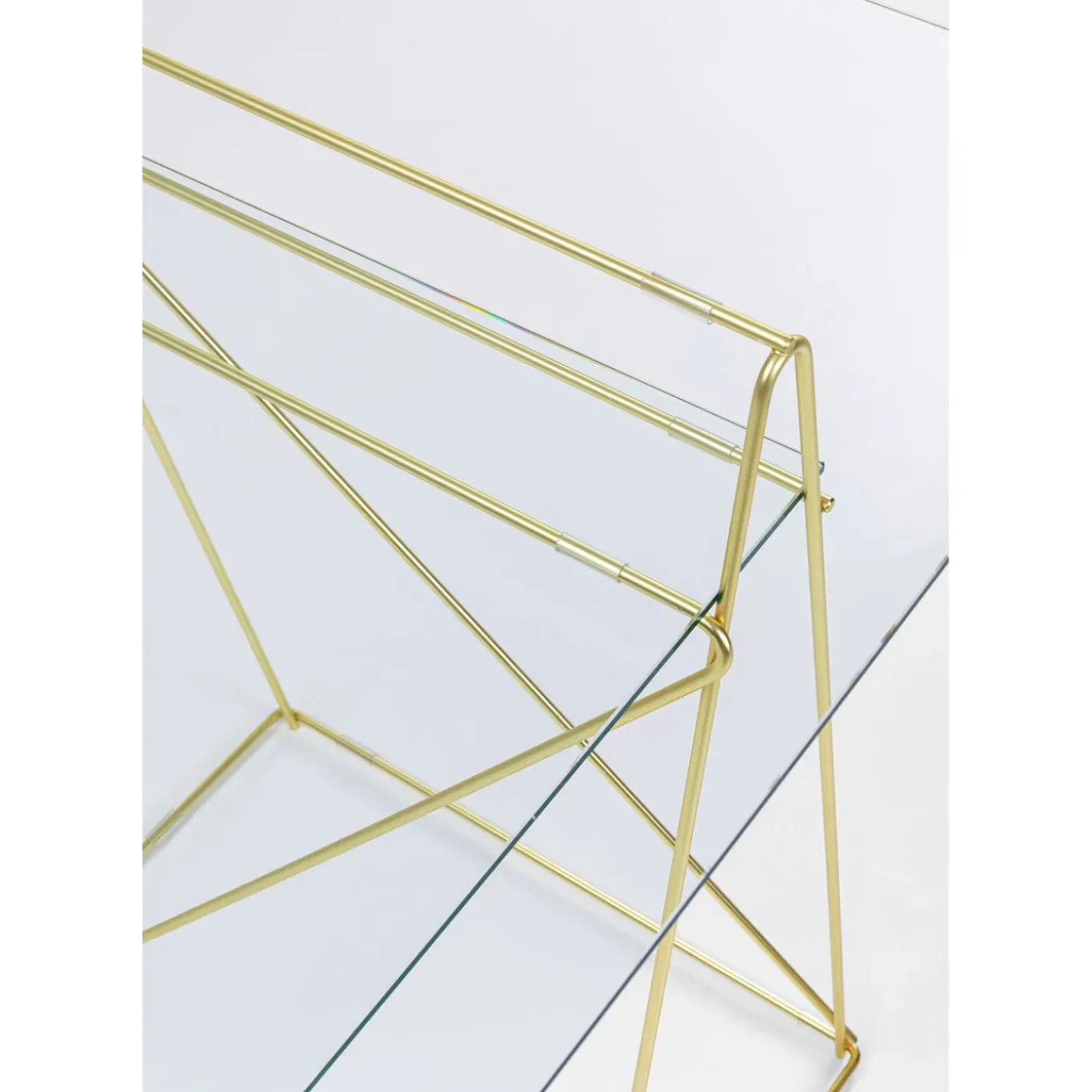 Table Polar Laiton-Verre Trempe 8Mm
