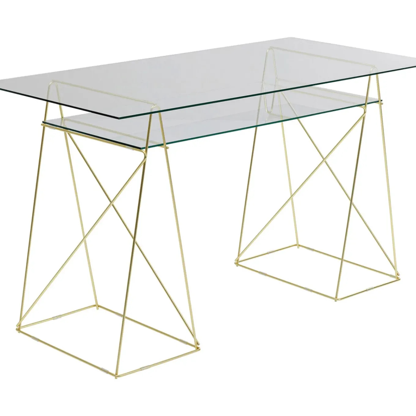 Table Polar Laiton-Verre Trempe 8Mm