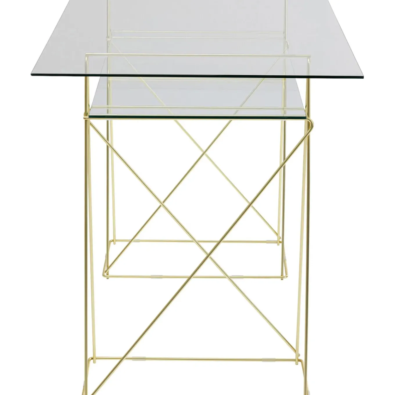 Table Polar Laiton-Verre Trempe 8Mm