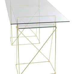 Table Polar Laiton-Verre Trempe 8Mm
