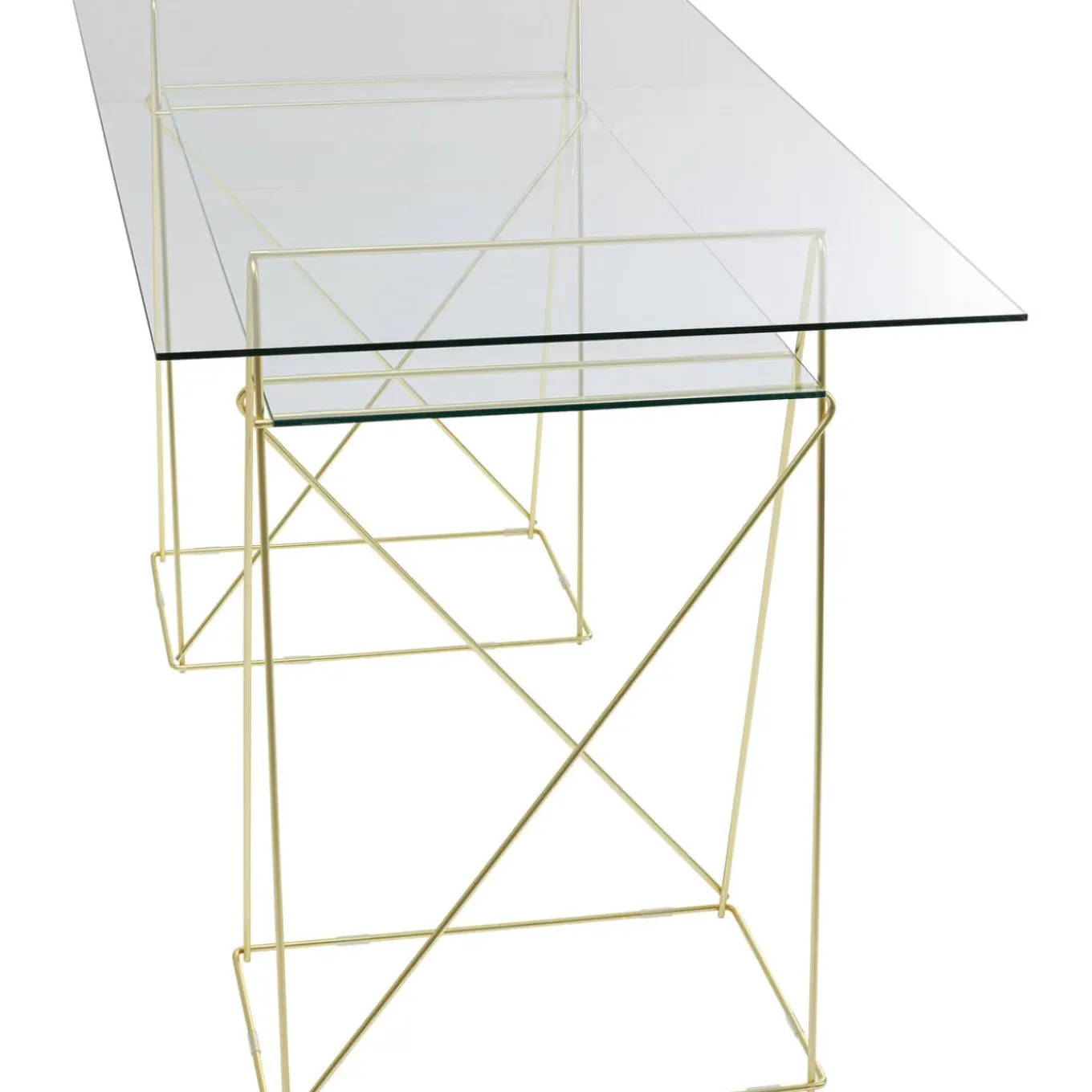 Table Polar Laiton-Verre Trempe 8Mm