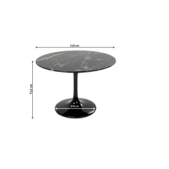Table Solo Marble Noir O110