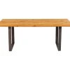 Table Symphony Chene Acier Brut 180X90