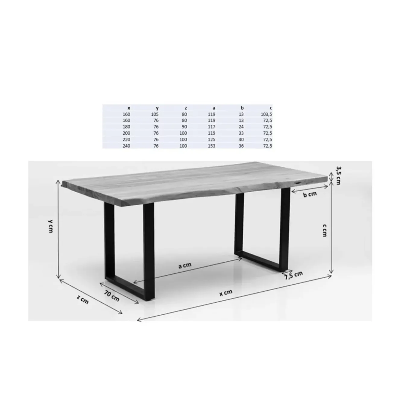 Table Symphony Laiton 180X90